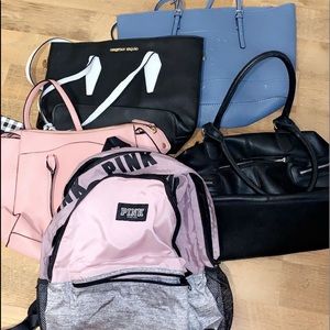 Handbags and backpack